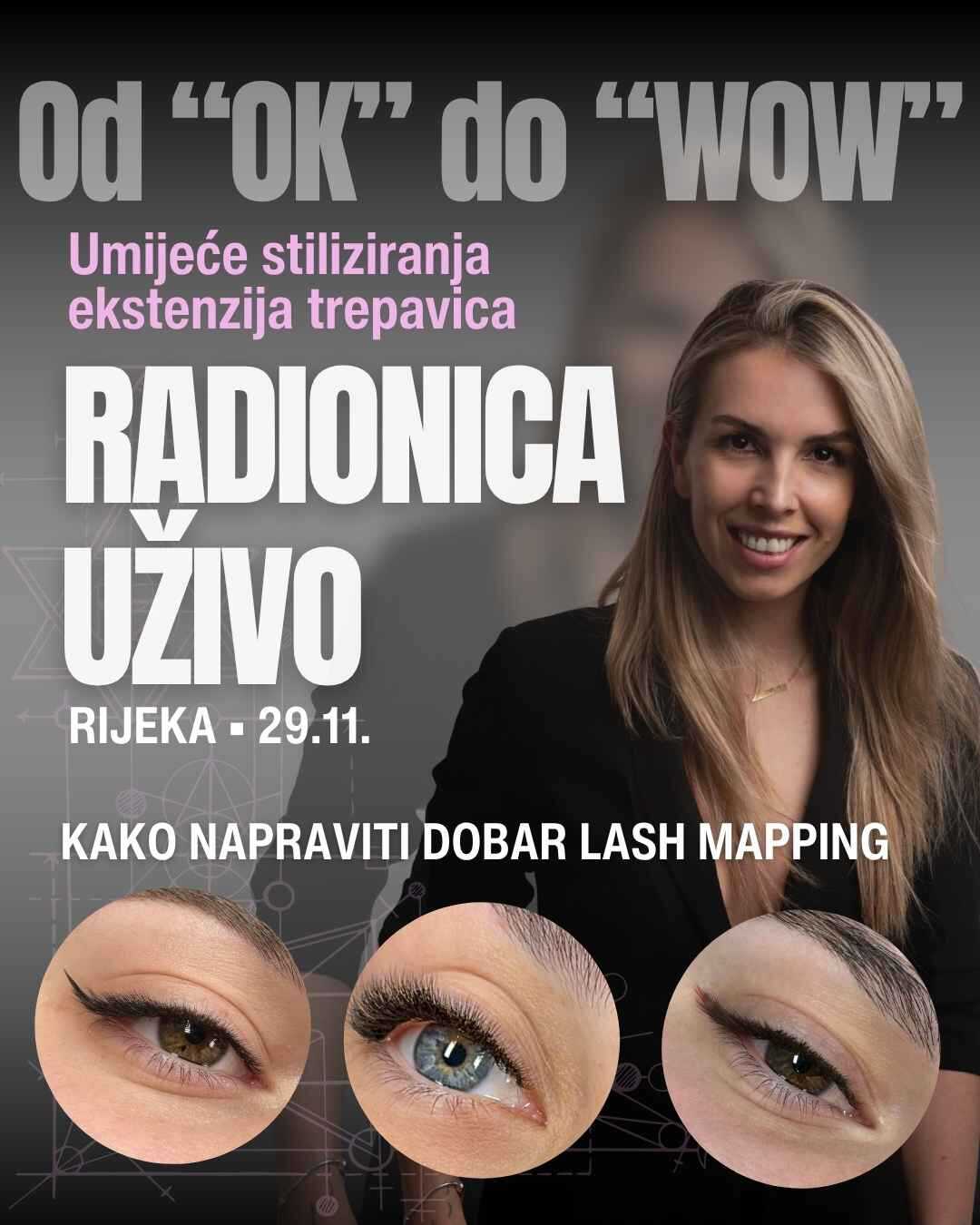 Radionica stiliziranja ekstenzija trepavica